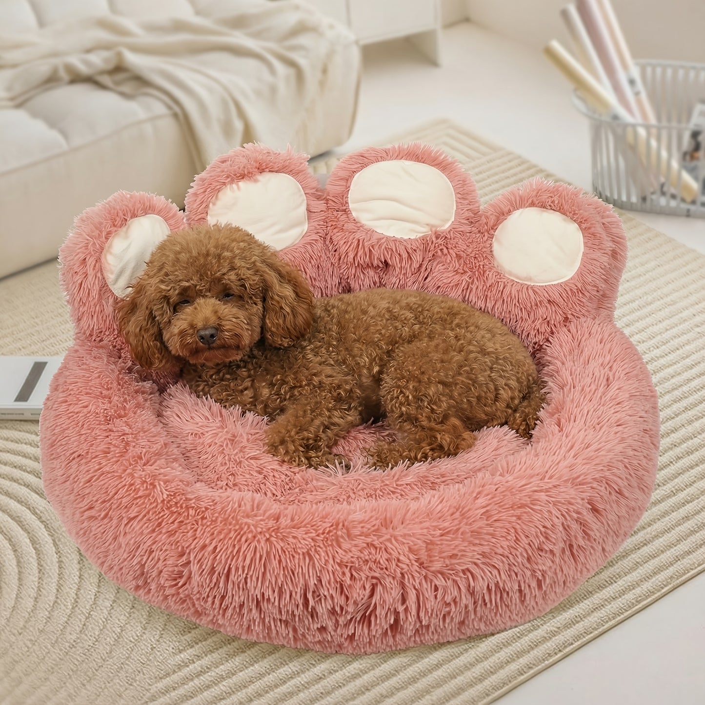 KYLINSURE Bear Paw Shaped Dog Bed And Cat Bed Plush