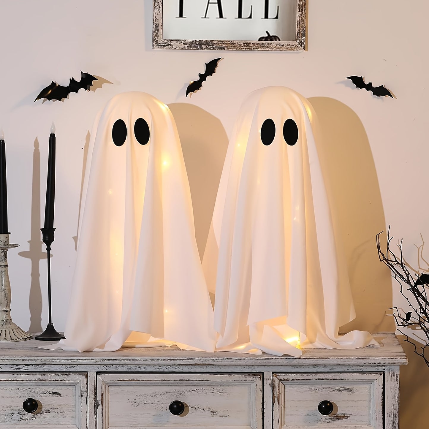 CYSKXYI Light Up Halloween Ghosts Decoration Set of 2