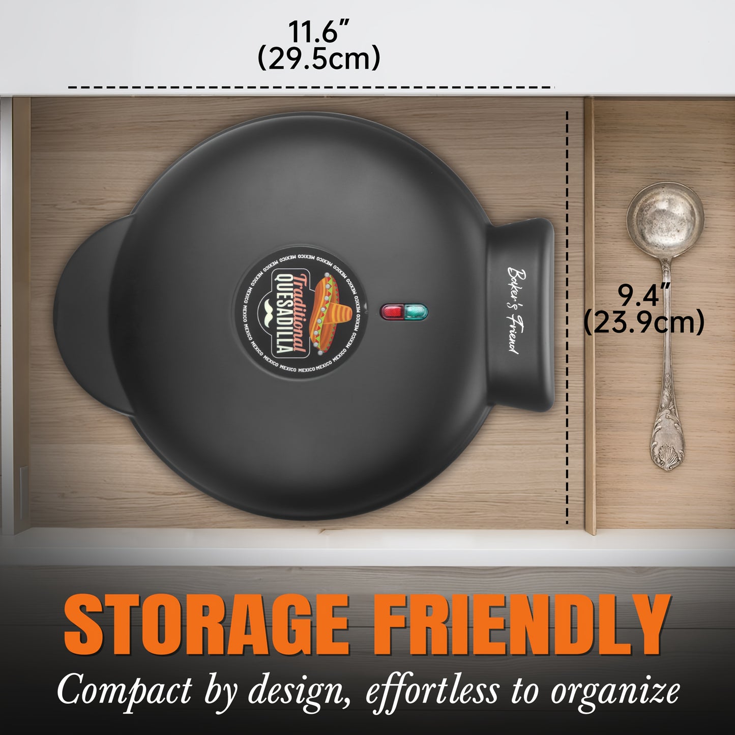 TASTETIDE Electric Quesadilla And Grilled Cheese Maker With Thermostat