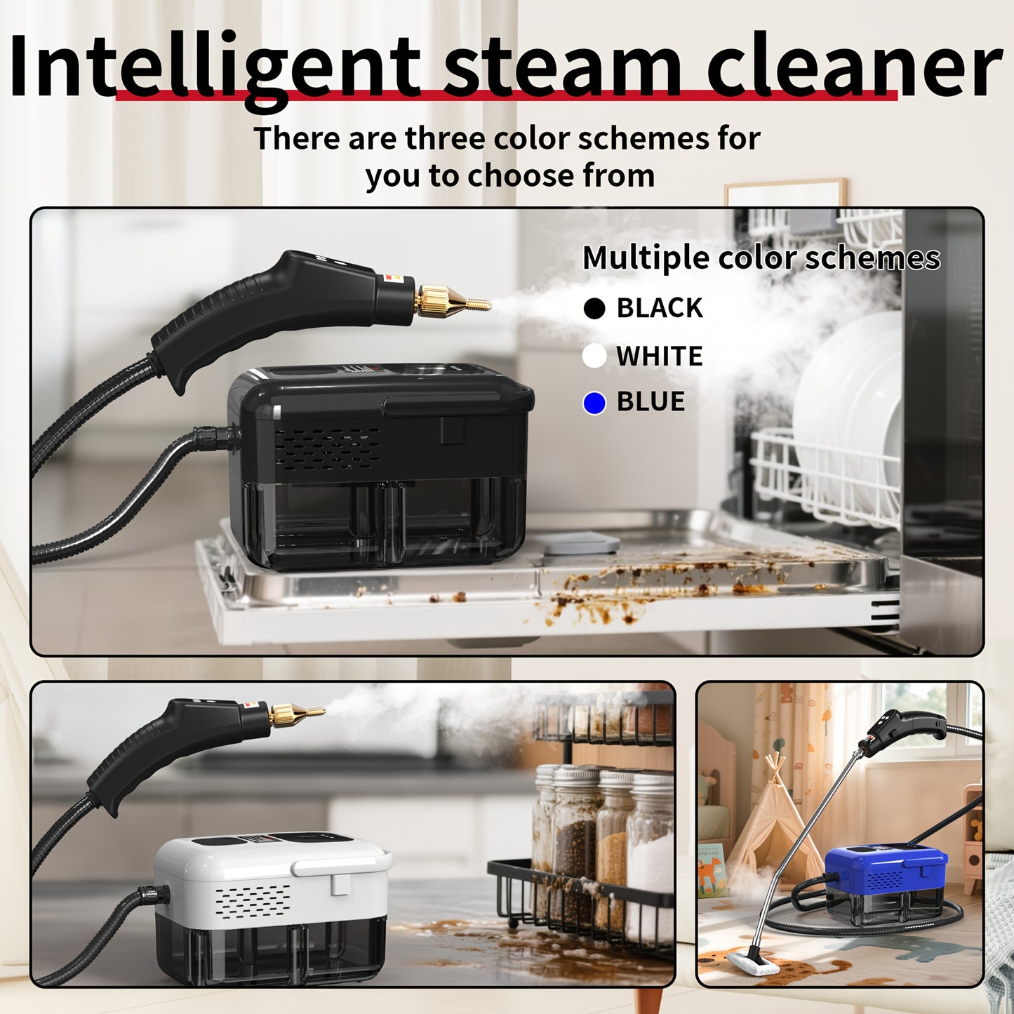 KinetiHome High Pressure Steam Cleaner Handheld for Home Use