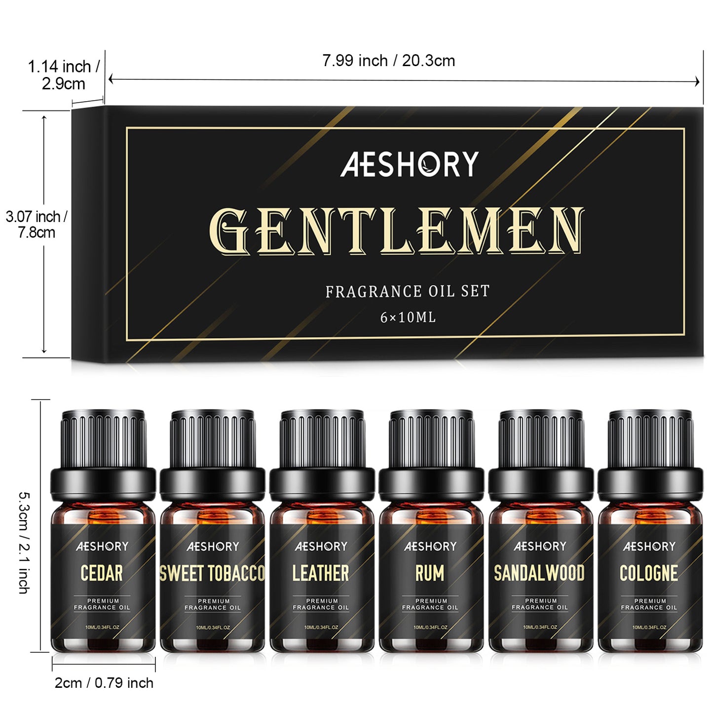 Gentlemen's Essential Oils Set for Candle and Diffuser Use - Revitalize Mind Body