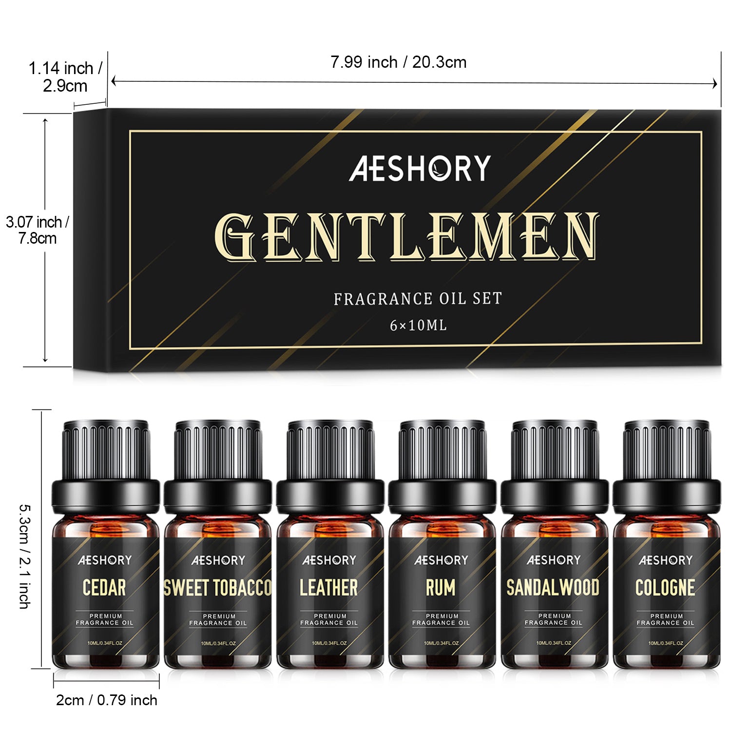 Gentlemen's Essential Oils Set for Candle and Diffuser Use - Revitalize Mind Body