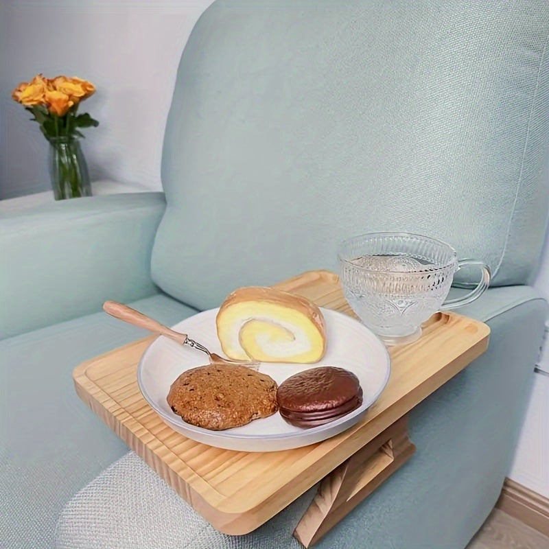 Brodark Couch Arm Table Clip On Tray For Sofa Living