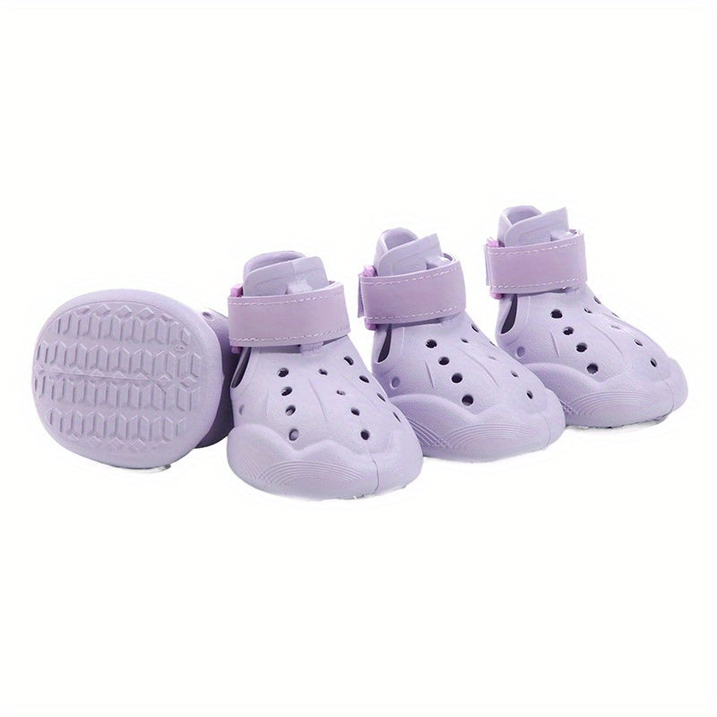 Lightweight Breathable Non Slip Dog Shoes Hook Closure