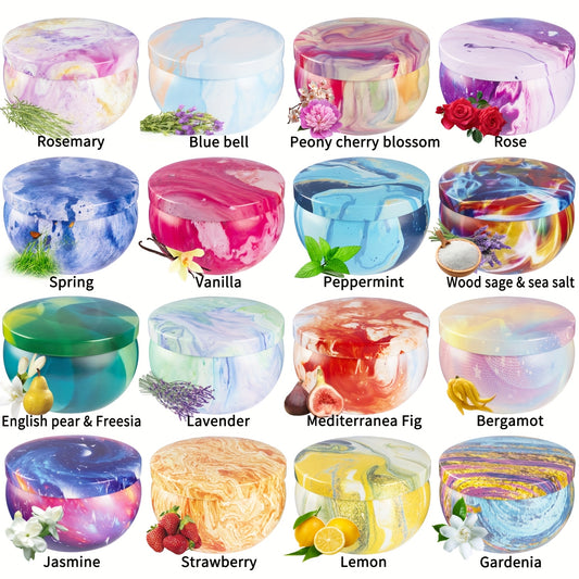 Natural Soy Wax Scented Candles With Landscape Aromatherapy