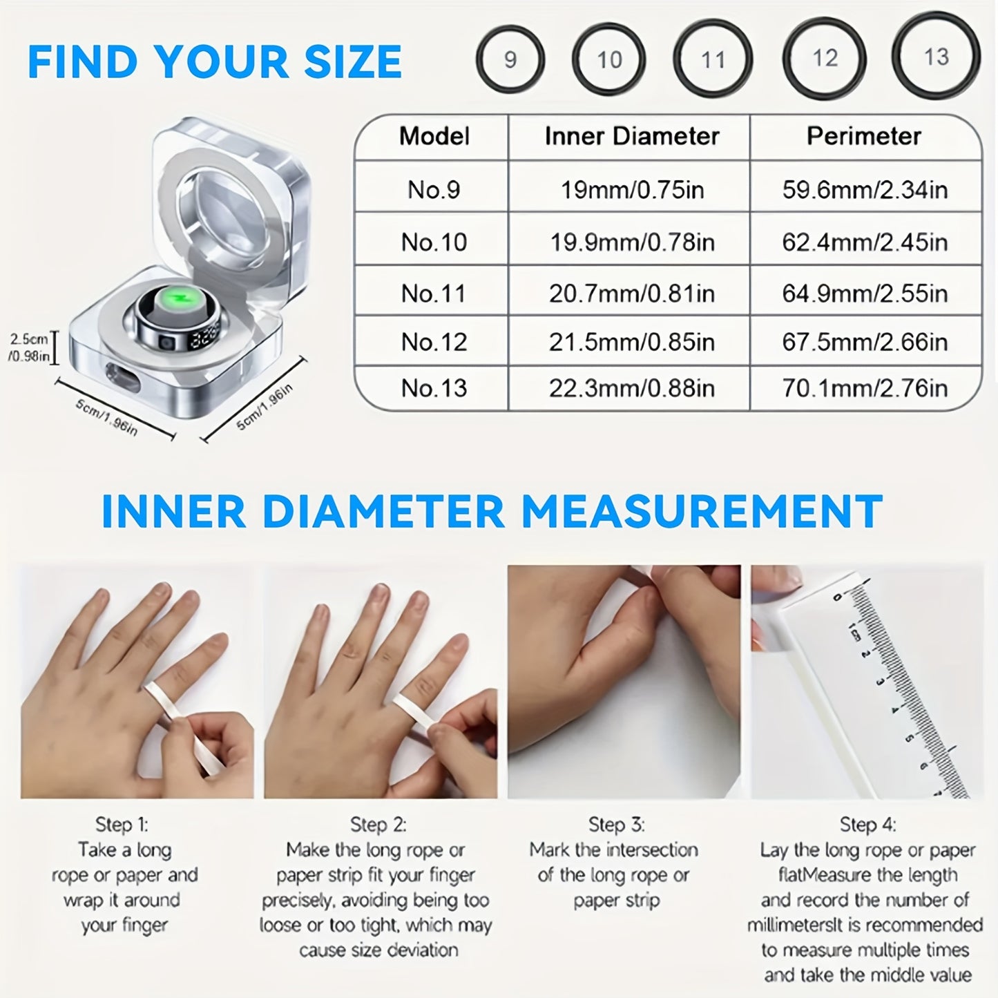 [Aura Pro Smart Ring] Aura Pro Stainless Steel Smart Ring | Activity & Sleep Tracker, Swimming Monitor, Gesture Photo Control | Long Battery Life, Portable Charging Case, Father's Day/Mother's Day Tech Gift For Women - Revitalize Mind Body