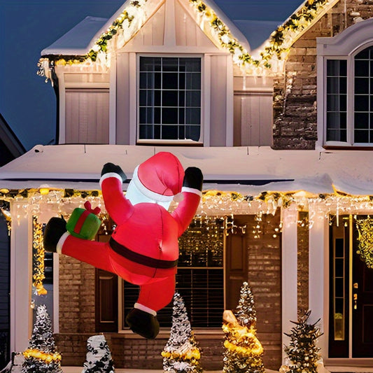 SYNCFUN Hanging Christmas Santa Inflatable With Built-In LED