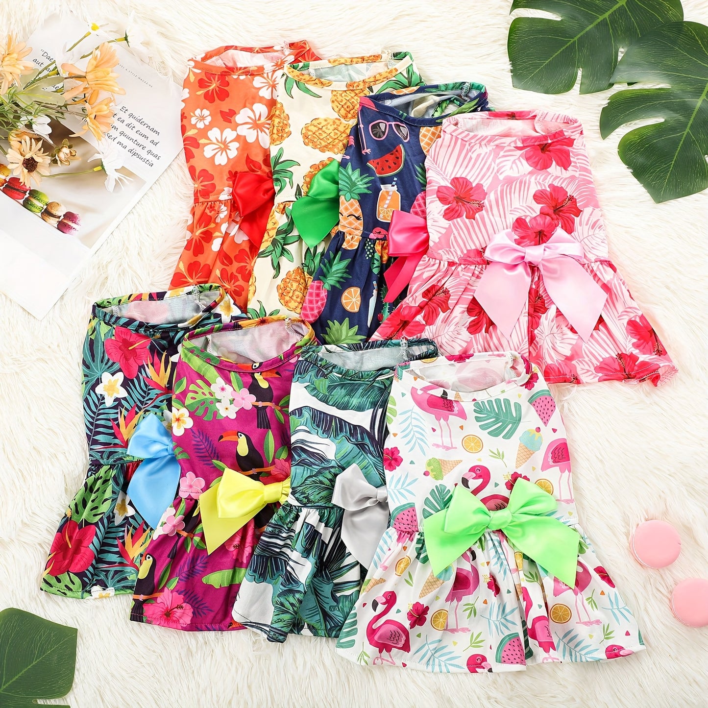 PATELAI Hawaiian Summer Dog Dresses For Dogs And Cats