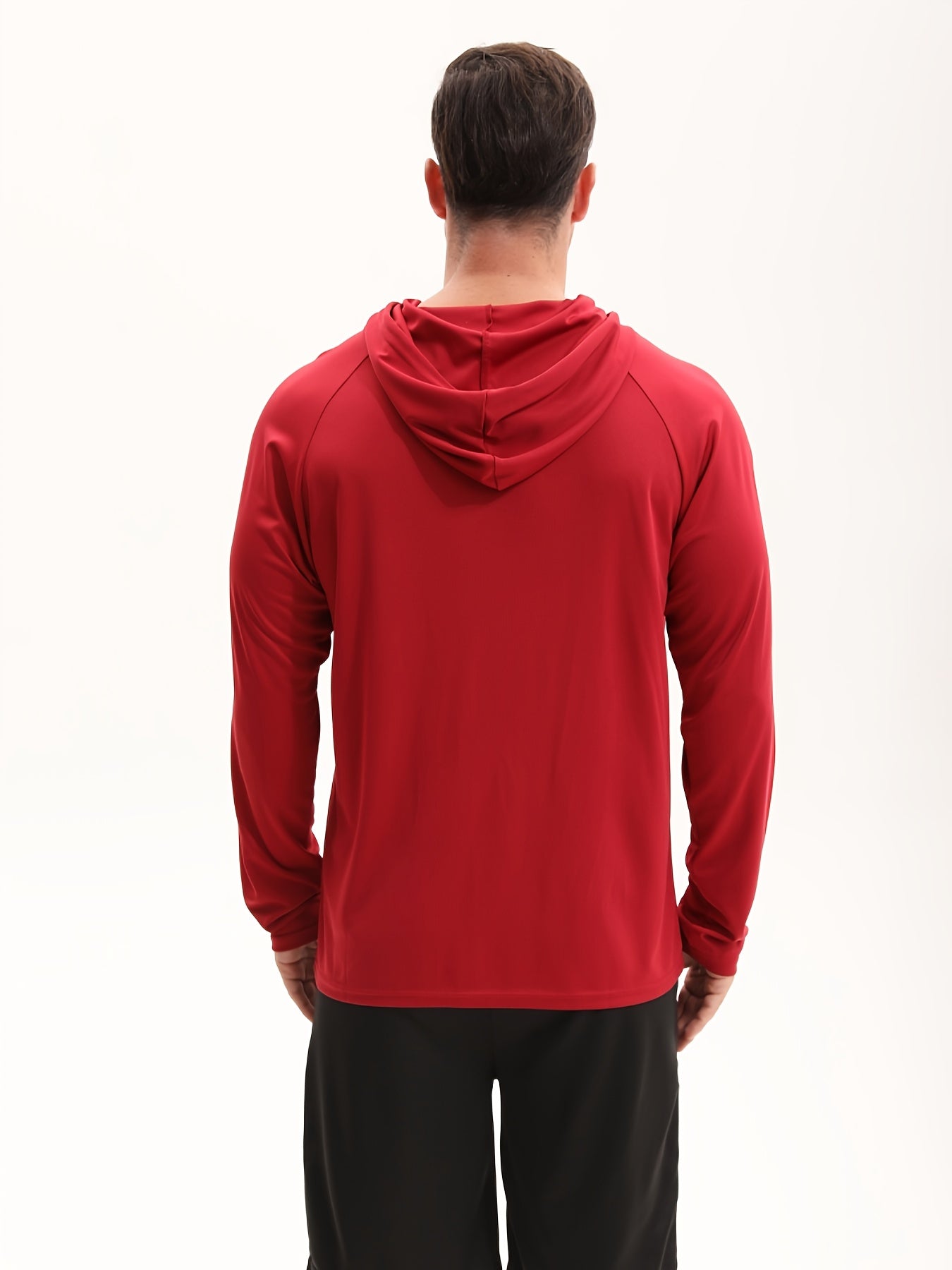 OYGSIEG Men's Hooded Long Sleeve Sports Top for Fitness