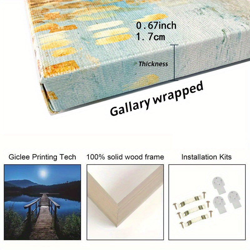 Wrapped Wooden Framed Canvas Poster With Funny Quotes Wall Art