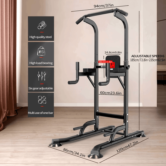 Wall Mount Multigym Station With Dip And Push Up Bars - Revitalize Mind Body