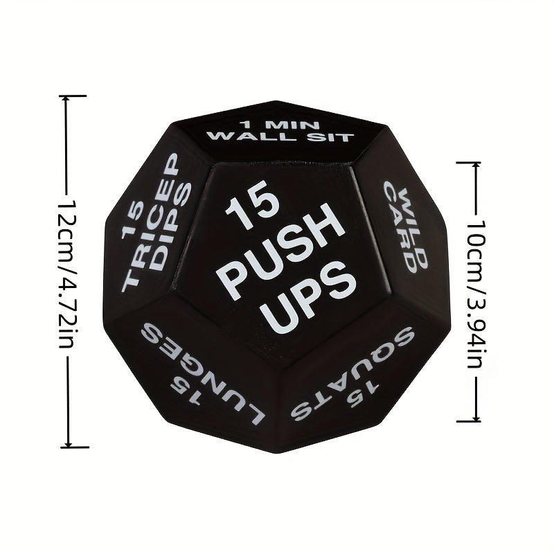 12-Sided Fitness Dice Motivational Roller For Home Workouts