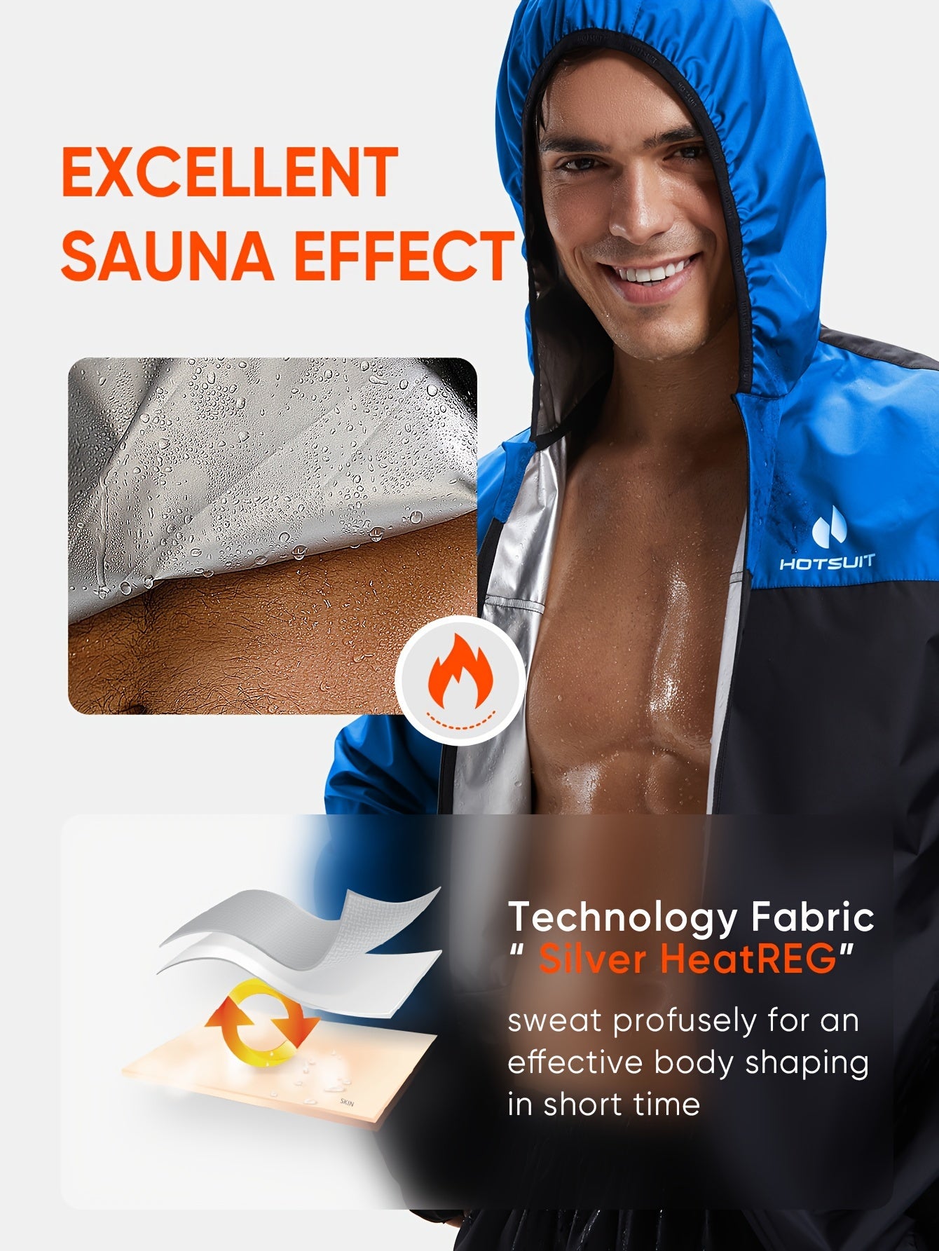 Full Body Sweat Suits HOTSUIT Sauna Suit For Men Gym Workout Exercise Sauna Jacket Pant - Revitalize Mind Body
