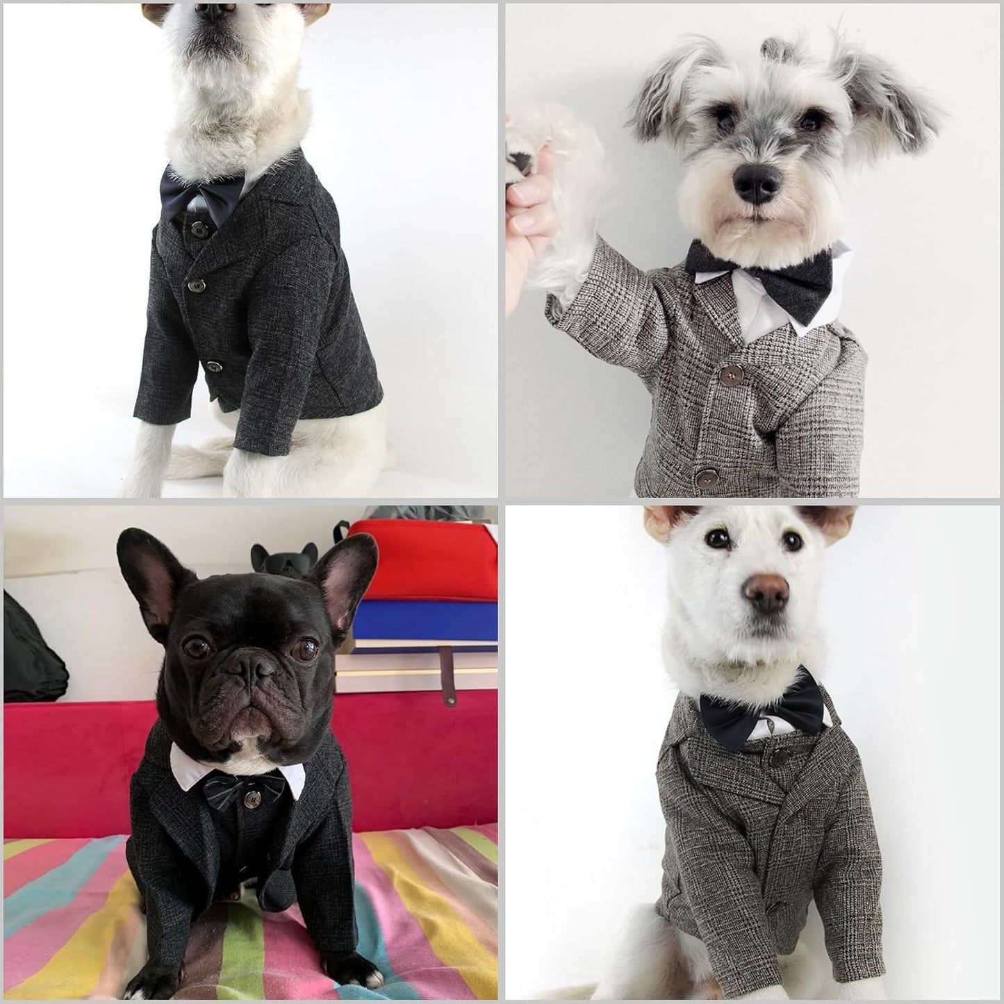 TQFlow Elegant Dog Tuxedo Costume With Jacket And Vest