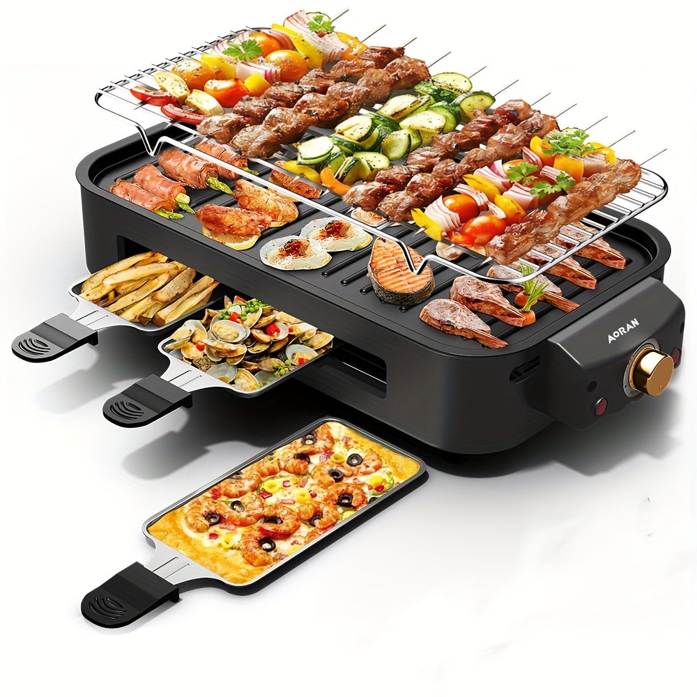 Aoran Stainless Steel Detachable Electric Barbecue Grill With Frying Pan