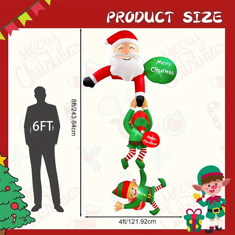 Hanging Christmas Inflatable Santa Elves Outdoor Decor