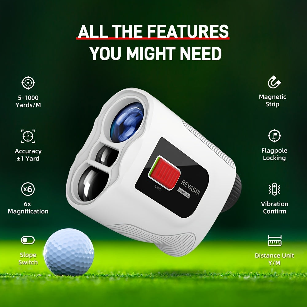 REVASRI Golf Laser Rangefinder with Slope and Flag Lock