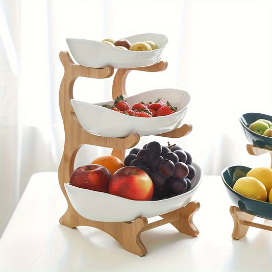 BRODARK Luxury Fruit Stand Double Layer Serving Tray