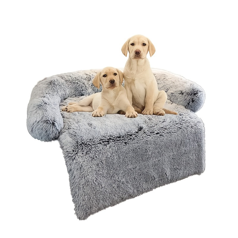Fluffy Plush Calming Dog Bed With Washable Removable Cover