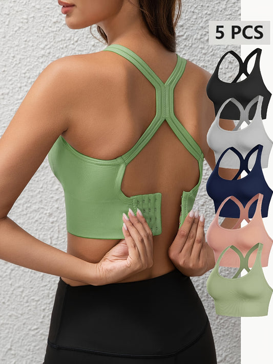 Women High Support Wireless Sports Bra With Removable Pads