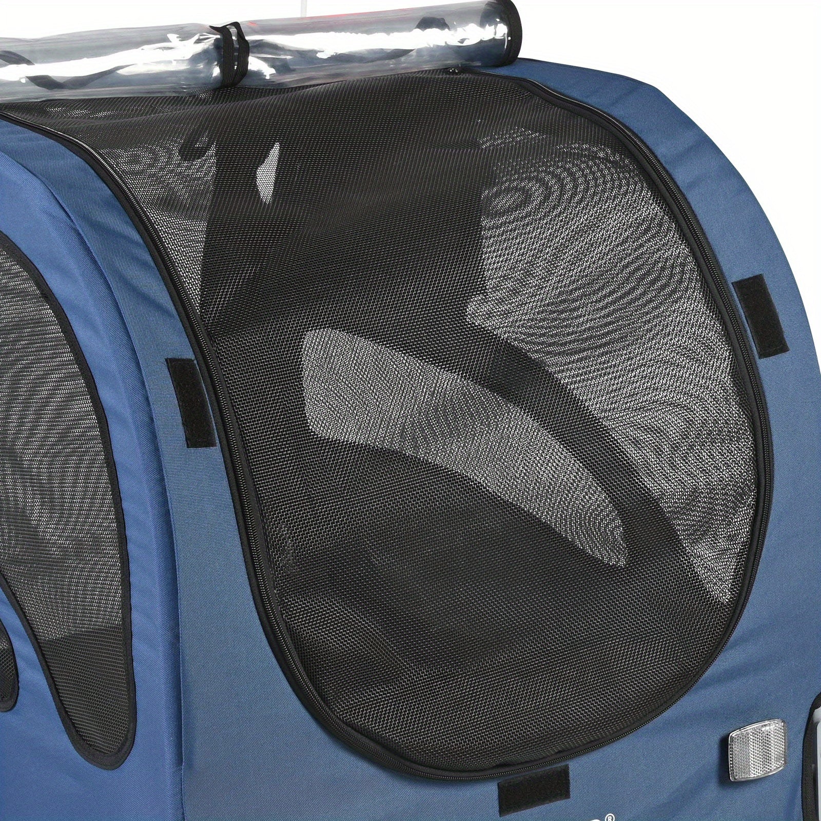 [100lbs|Folding] Happybuy Dog Bike Trailer | Supports up to 100 lbs, Easy Folding Frame, Universal Bicycle Coupler | Pet Cart Bicycle Carrier, Quick Release Wheels, Reflectors, Flag, Collapsible to Store, Blue/Black - Revitalize Mind Body