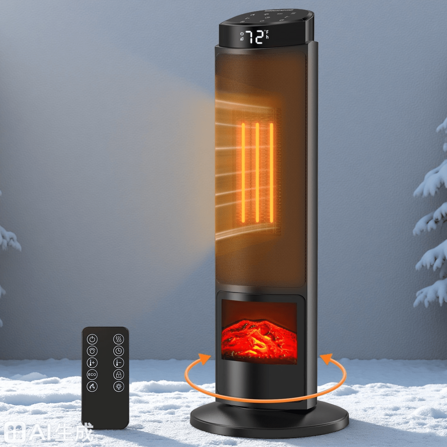 JHKE Indoor Outdoor Heater And Cooler Fan With Remote