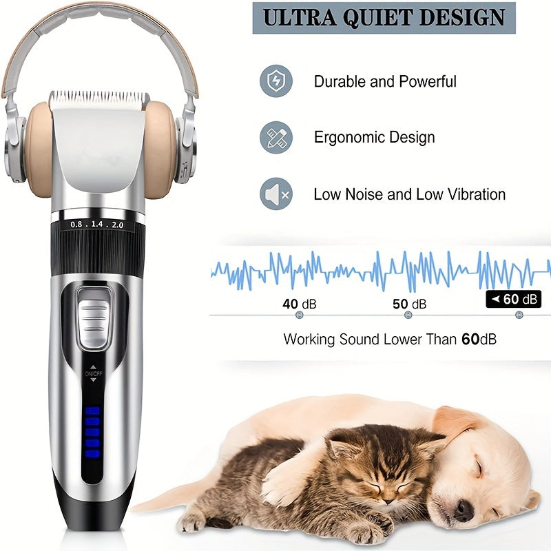 [Electric Pet Hair Trimmer] Cordless Electric Pet Hair Trimmer Set - Quiet, Suitable For Dogs And Cats - Revitalize Mind Body