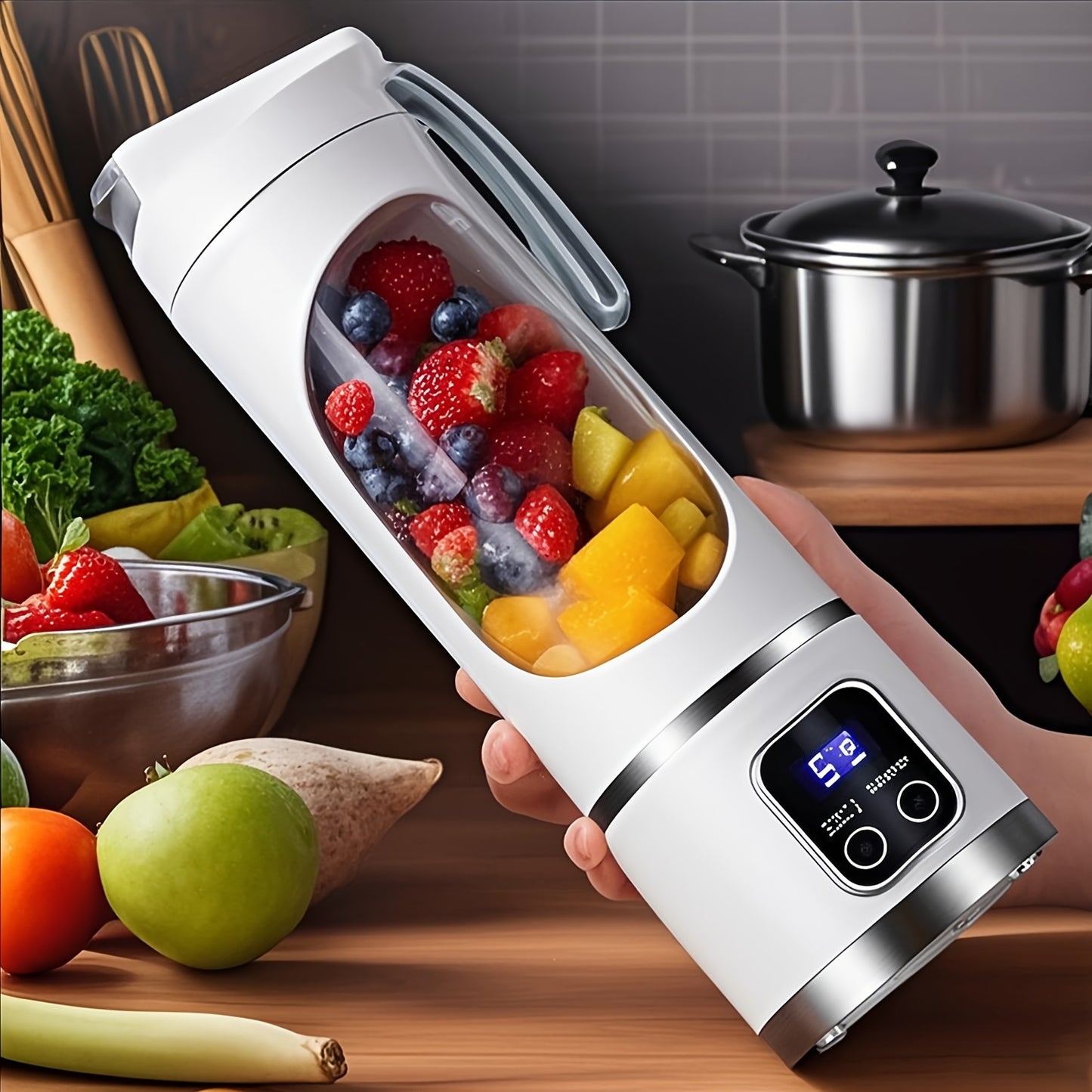 Portable USB Blender And Juicer With 3 Modes Display