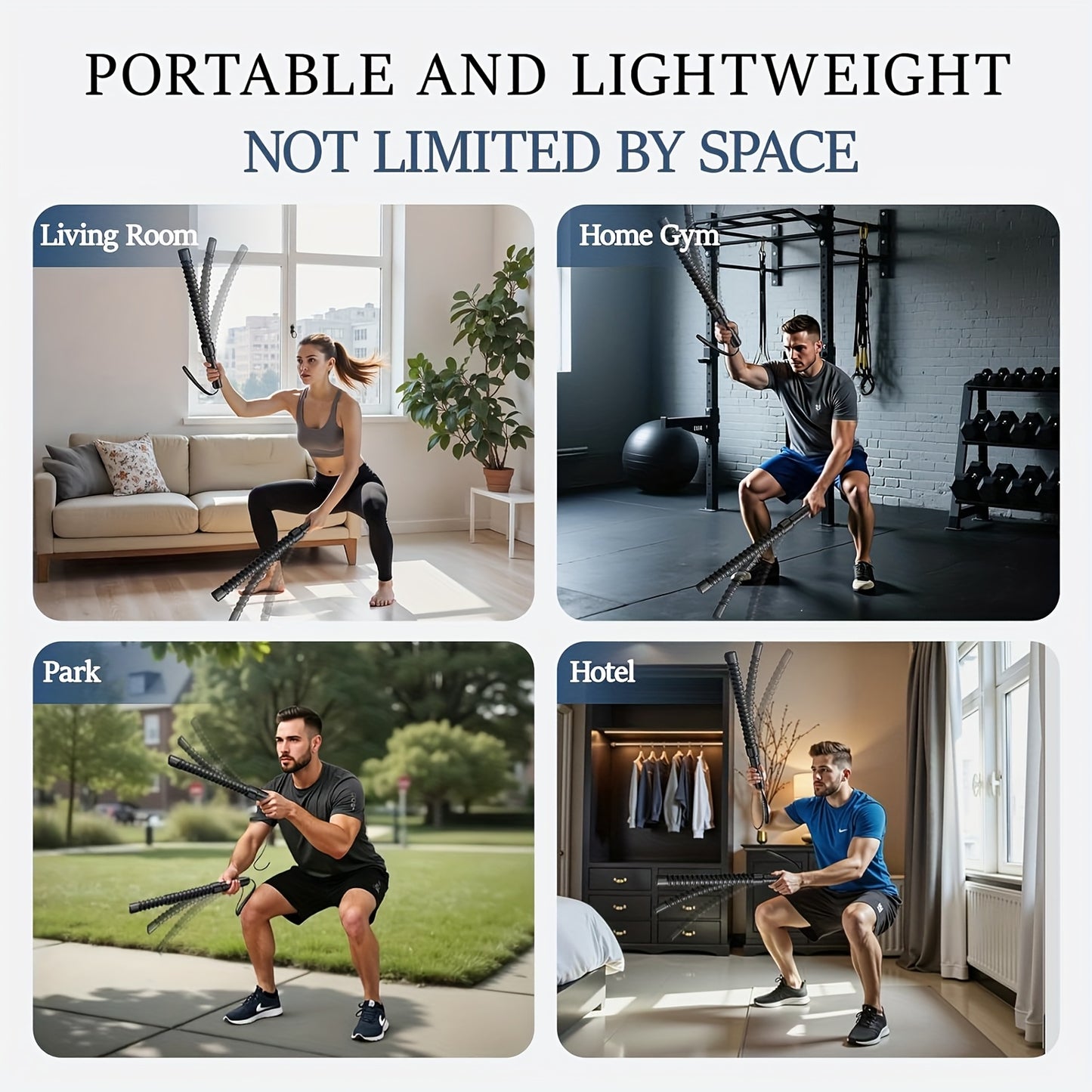 Cordless Combat Rope For Home Gym And Portable Fitness