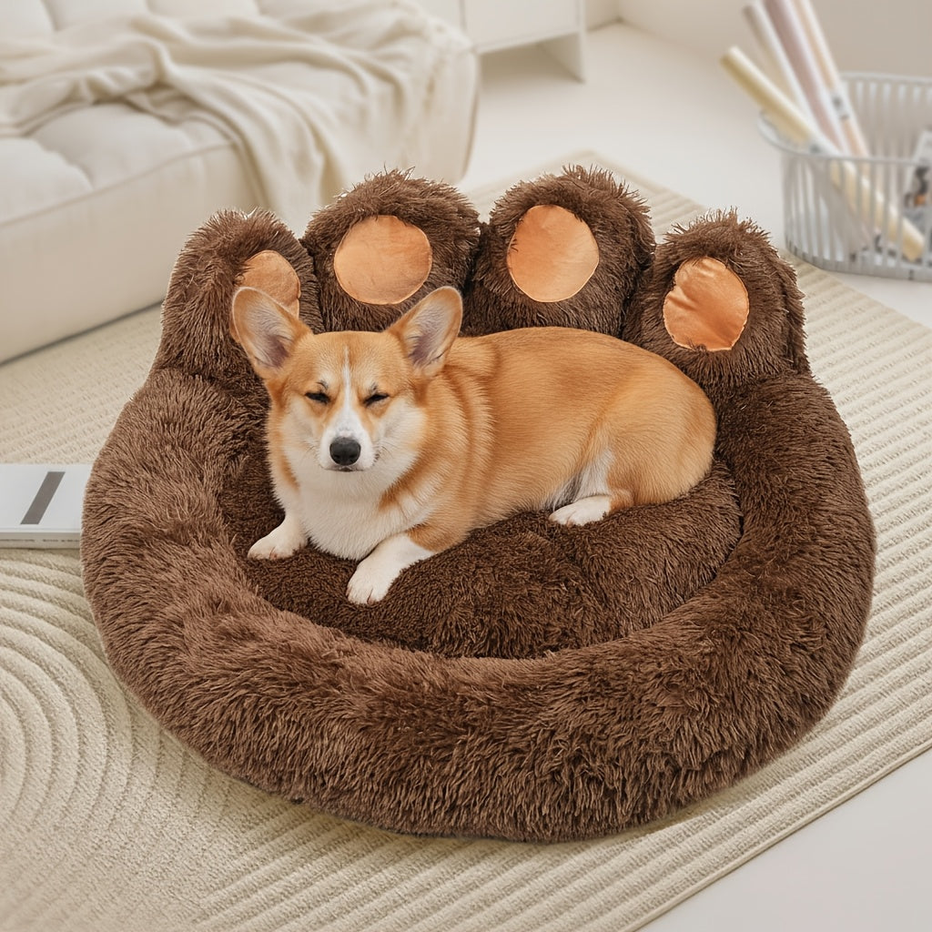 KYLINSURE Bear Paw Shaped Dog Bed And Cat Bed Plush
