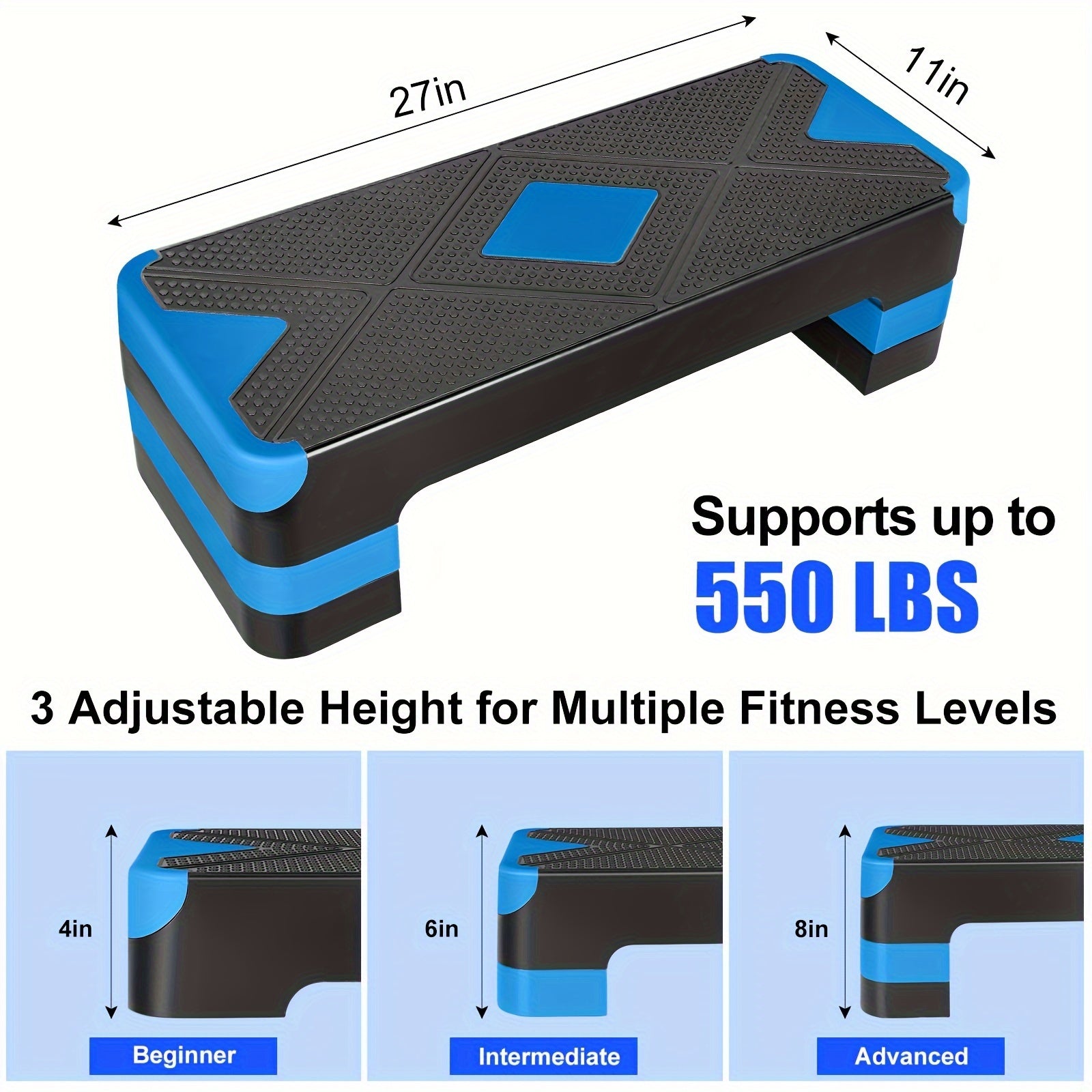 Adjustable Aerobic Stepper Platform for Home Workouts and Fitness Enthusiasts - Revitalize Mind Body