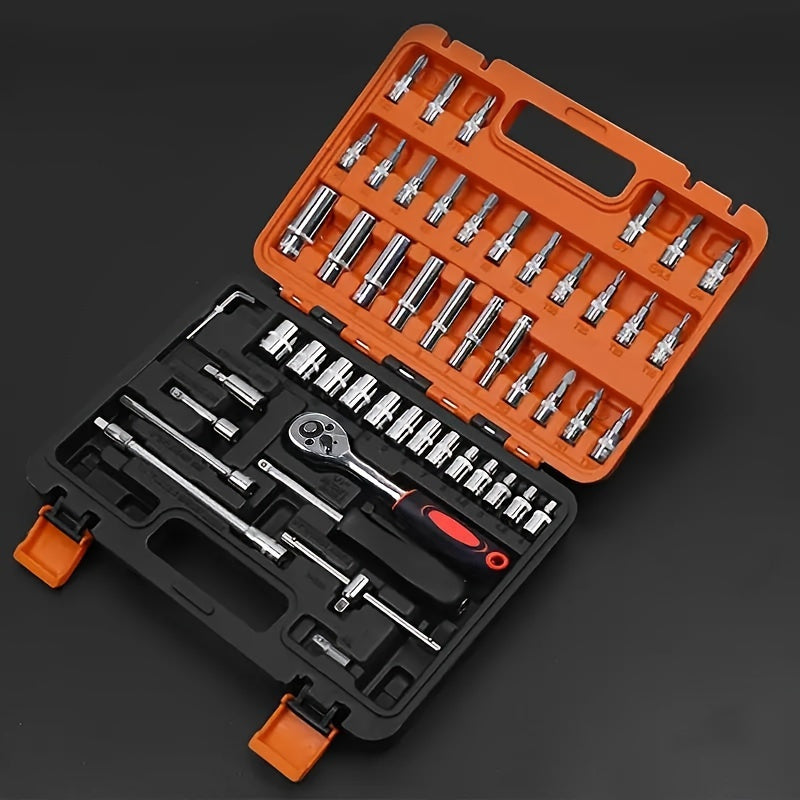 Chrome Vanadium Socket Set With Ratchet Handles And Extensions - Revitalize Mind Body