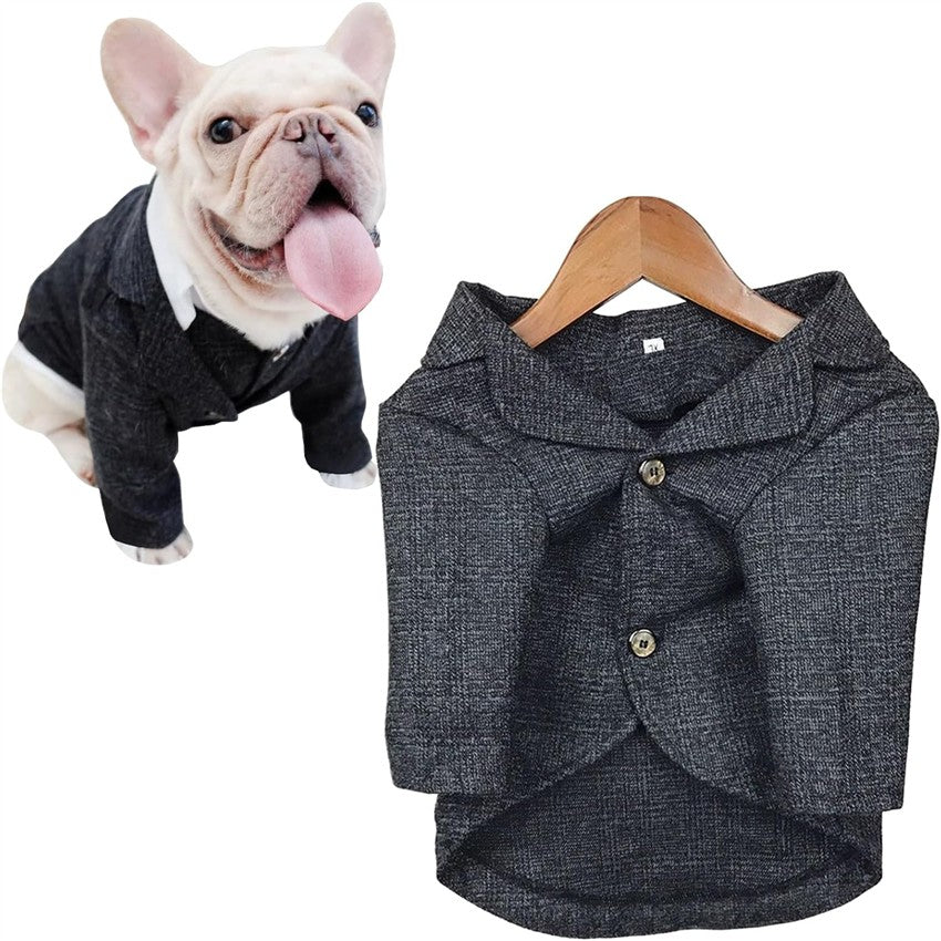TQFlow Elegant Dog Tuxedo Costume With Jacket And Vest