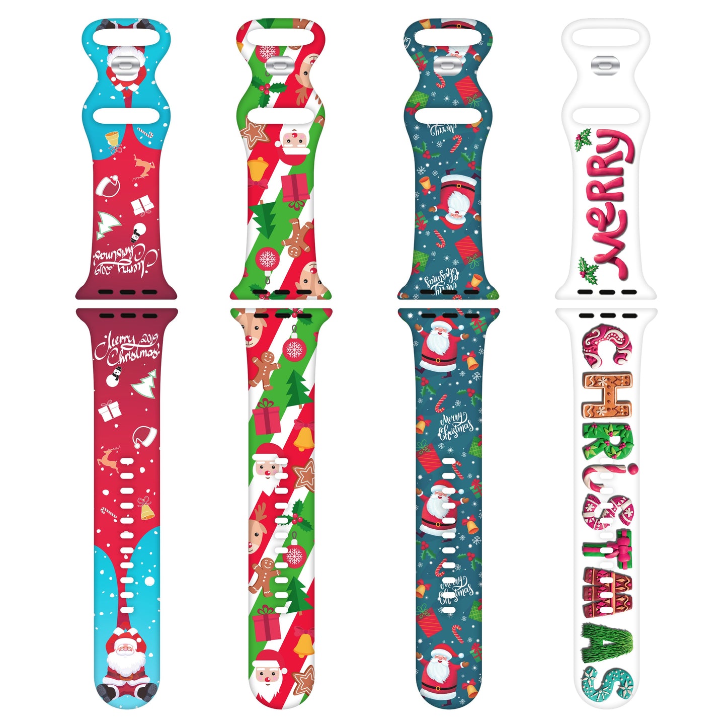 Christmas Themed Printed Smartwatch Straps For Apple Watch