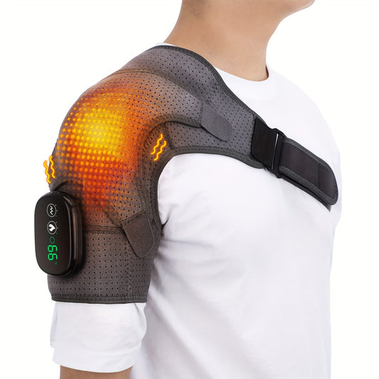 [Wireless Heating Massager] 3 Heat/3 Vibration Wireless Heating Shoulder Wrap And Massager | Adjustable Straps, Portable, Suitable for Shoulders And Knees, Home And Travel Massager - Revitalize Mind Body