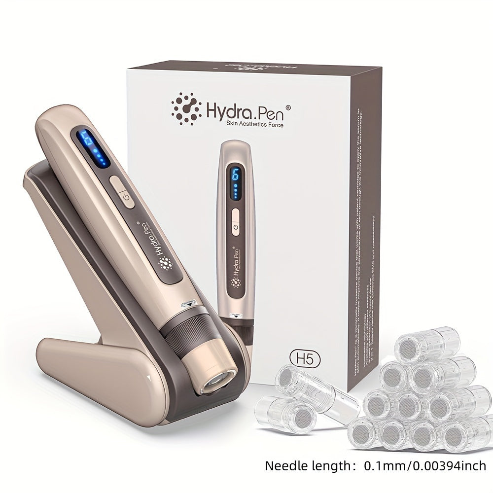 New arrival hydra series dr Pen hydra. Pen H5 Wireless Electric Derma Pen with 12pcs Round Nano Cartridges, Adjustable Liquid Output, Leakproof Design, Needle length 0.1mm - Revitalize Mind Body