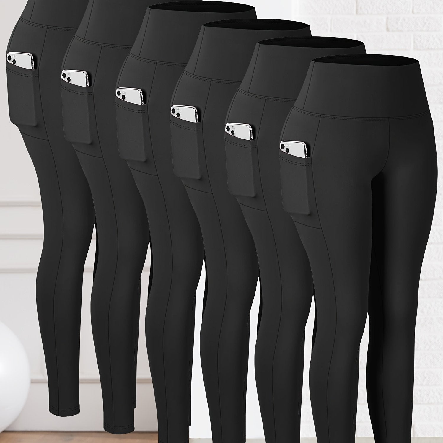 DEERLING High Waisted Cropped Stretchy Yoga Pants With Pockets - Revitalize Mind Body