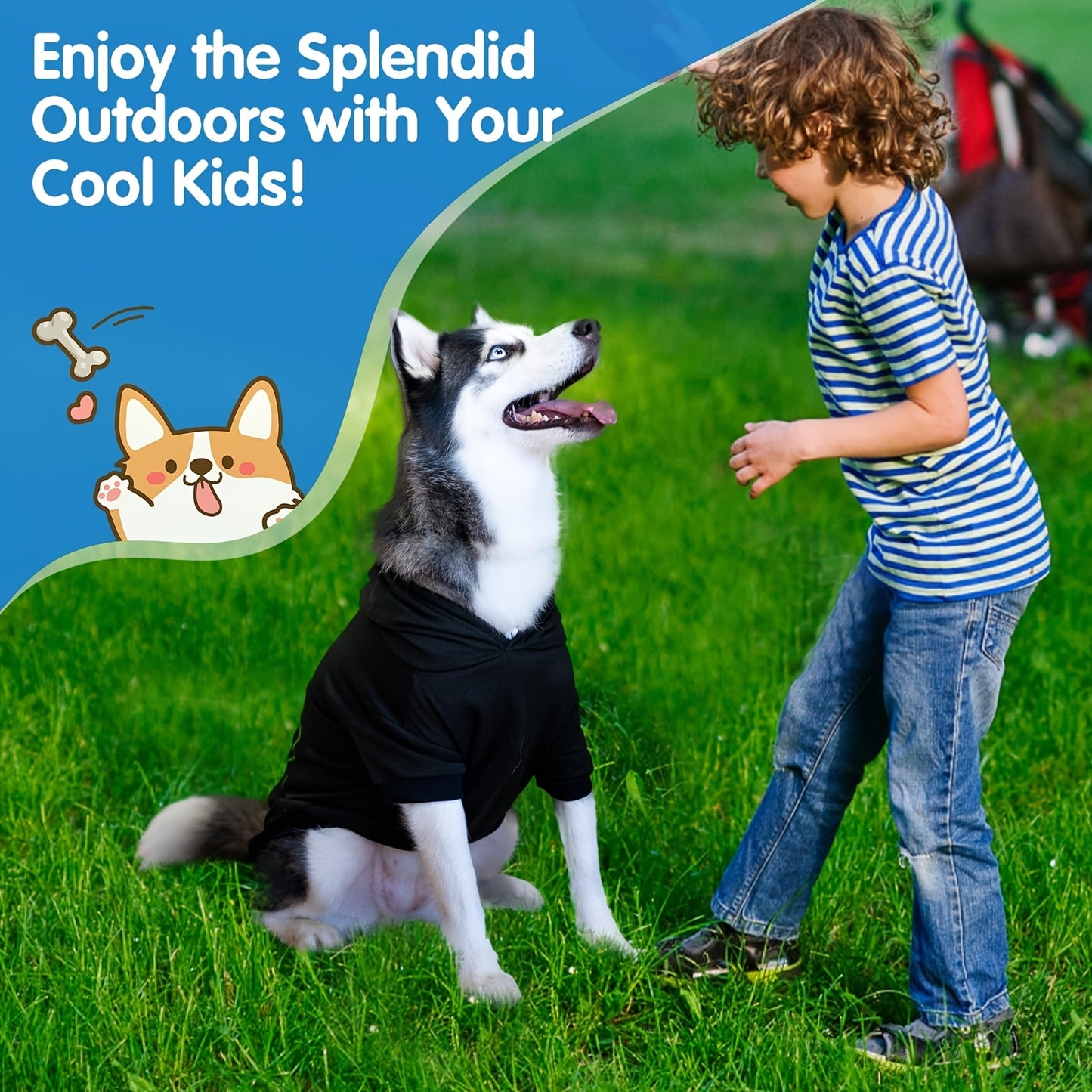 BINGPET Bad to the Bone Dog Hoodie for All Seasons