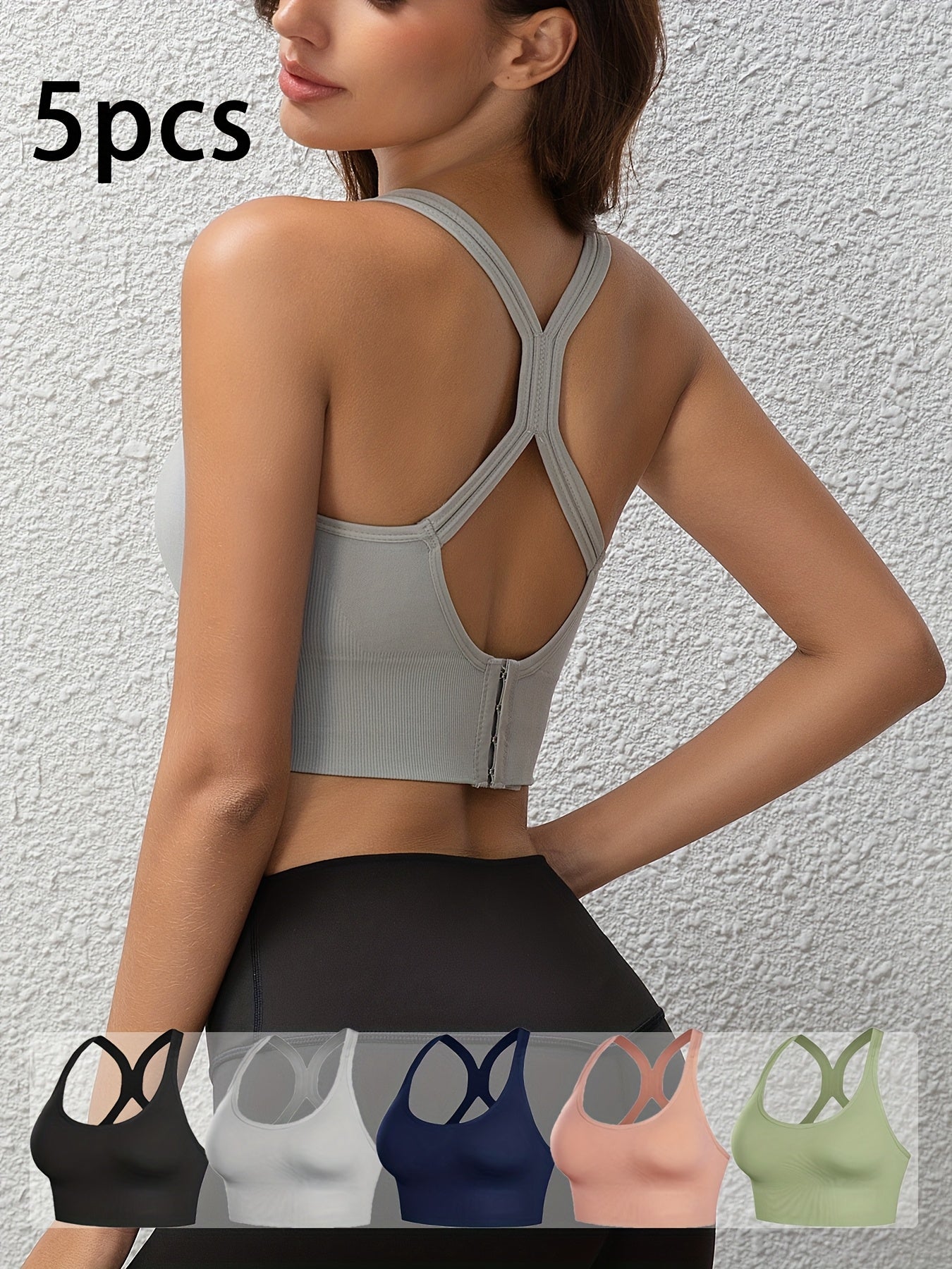 Women High Support Wireless Sports Bra With Removable Pads