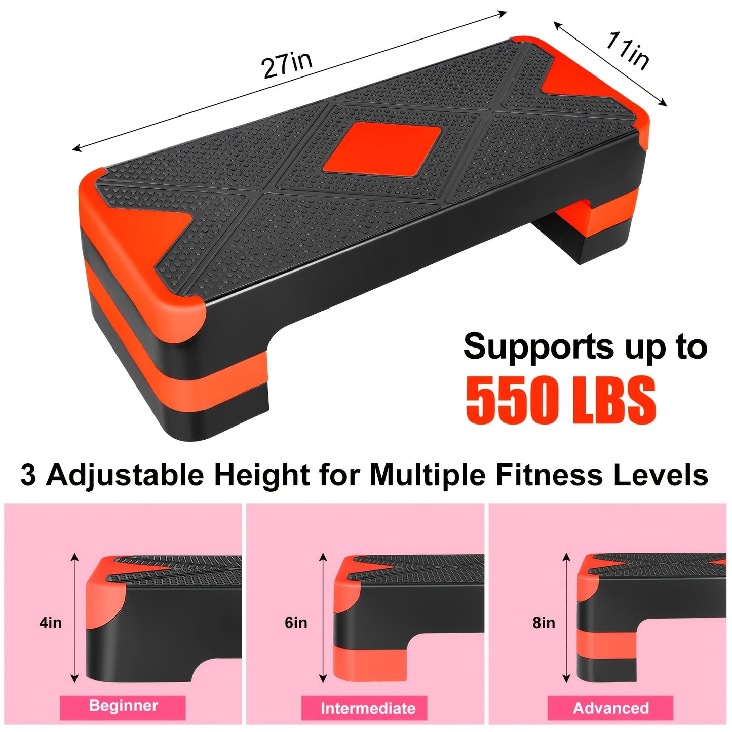Adjustable Aerobic Stepper Platform for Home Workouts and Fitness Enthusiasts - Revitalize Mind Body