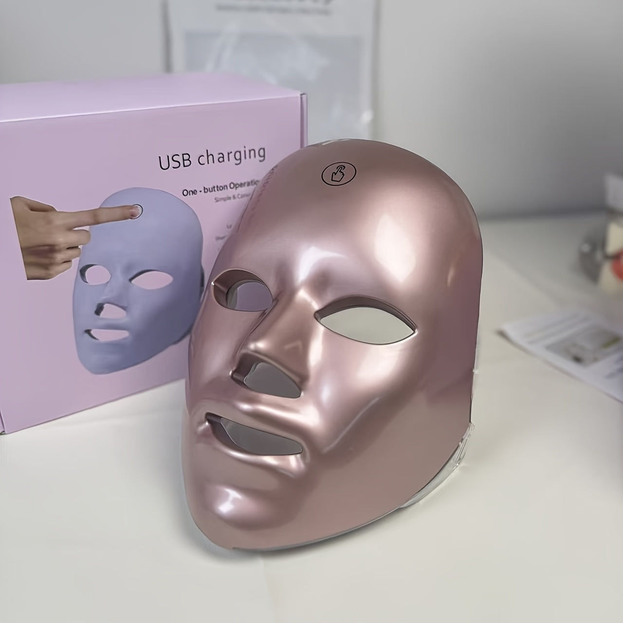 USB Powered Seven Color LED Facial Beauty Instrument For Home - Revitalize Mind Body