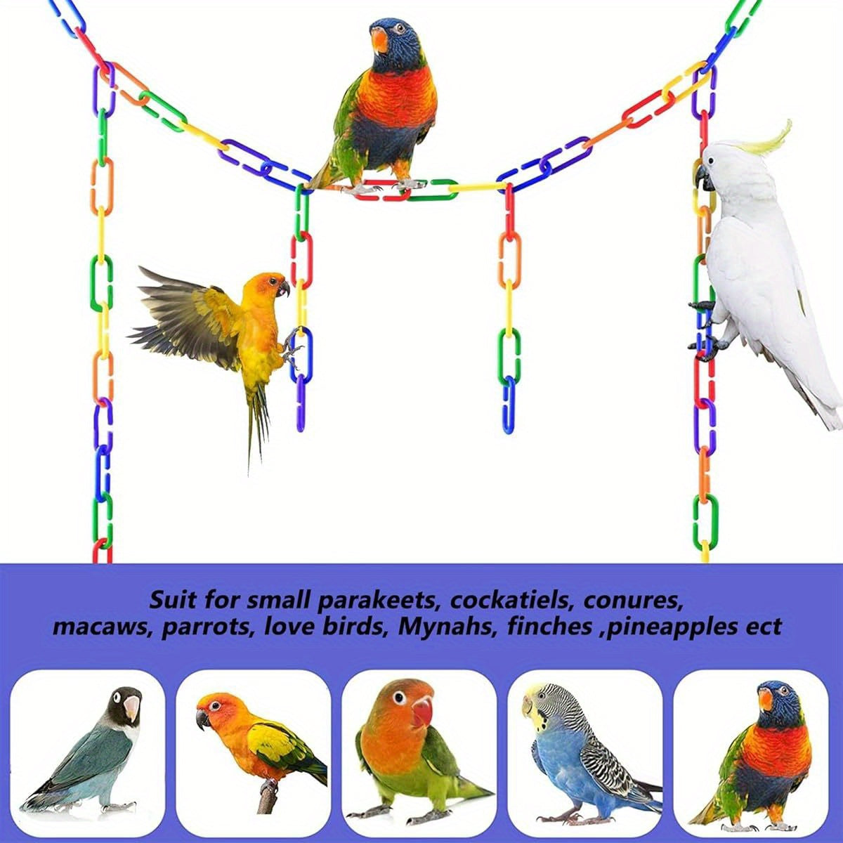 Sukh Rainbow C Links Cage Hardware 250pcs for Small Birds