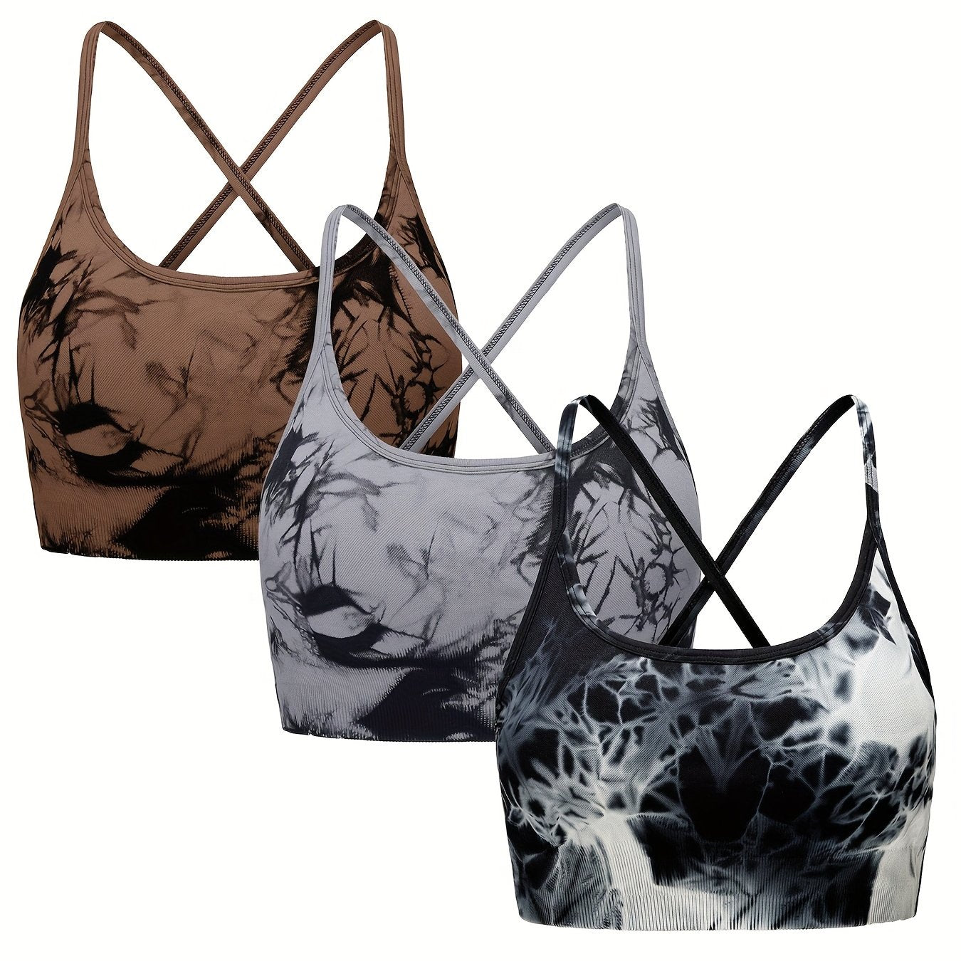 Padded Strappy Sports Bra For Women, Medium Support Yoga - Revitalize Mind Body