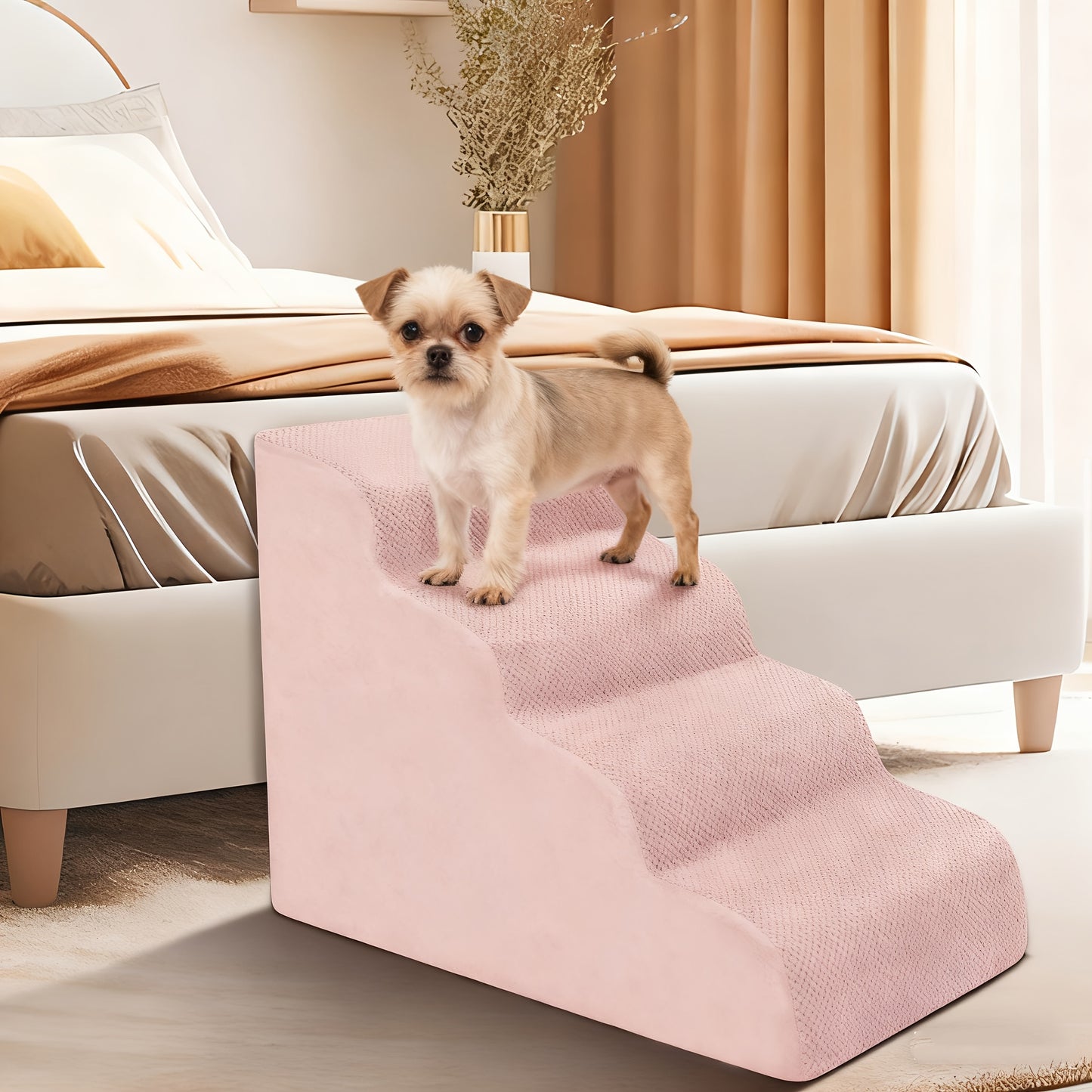 NIUBYA Premier Wide Dog Stairs with Non Slip Bottom