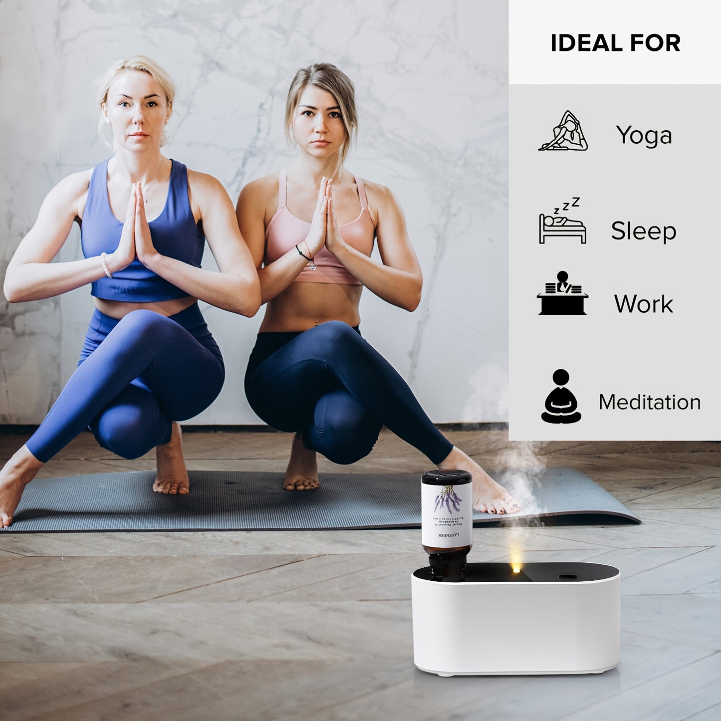 USB Powered Compact Aroma Diffuser Humidifier With Three Mist Settings