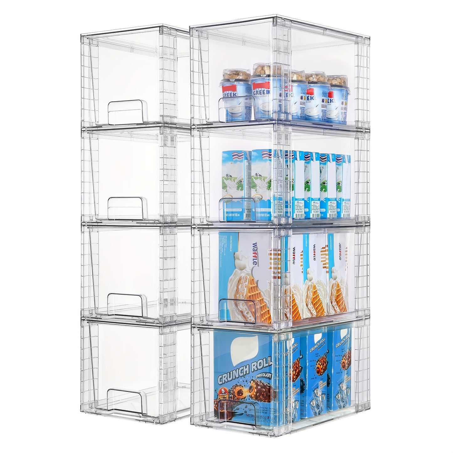 Large Stackable Clear Acrylic Food Storage Containers