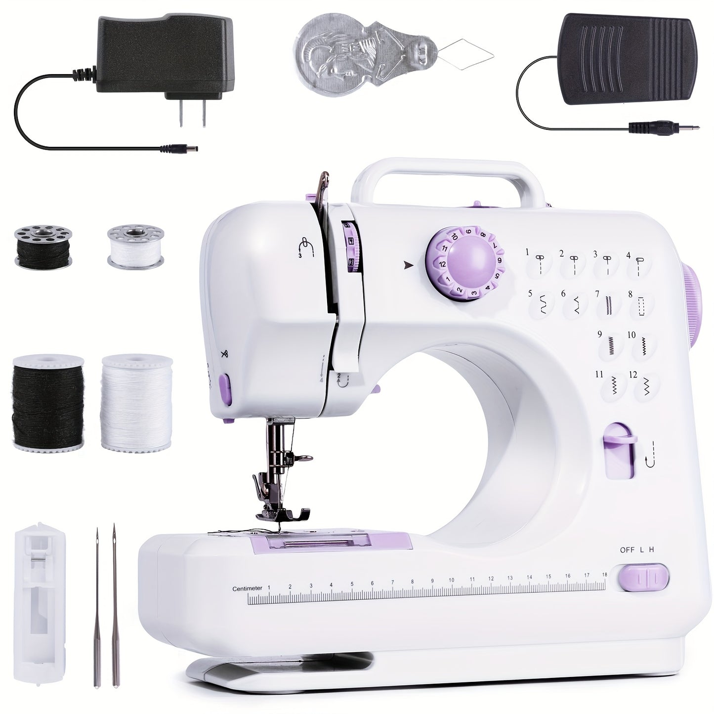 Lovewe Portable Electric Sewing Machine 12 Stitch Patterns