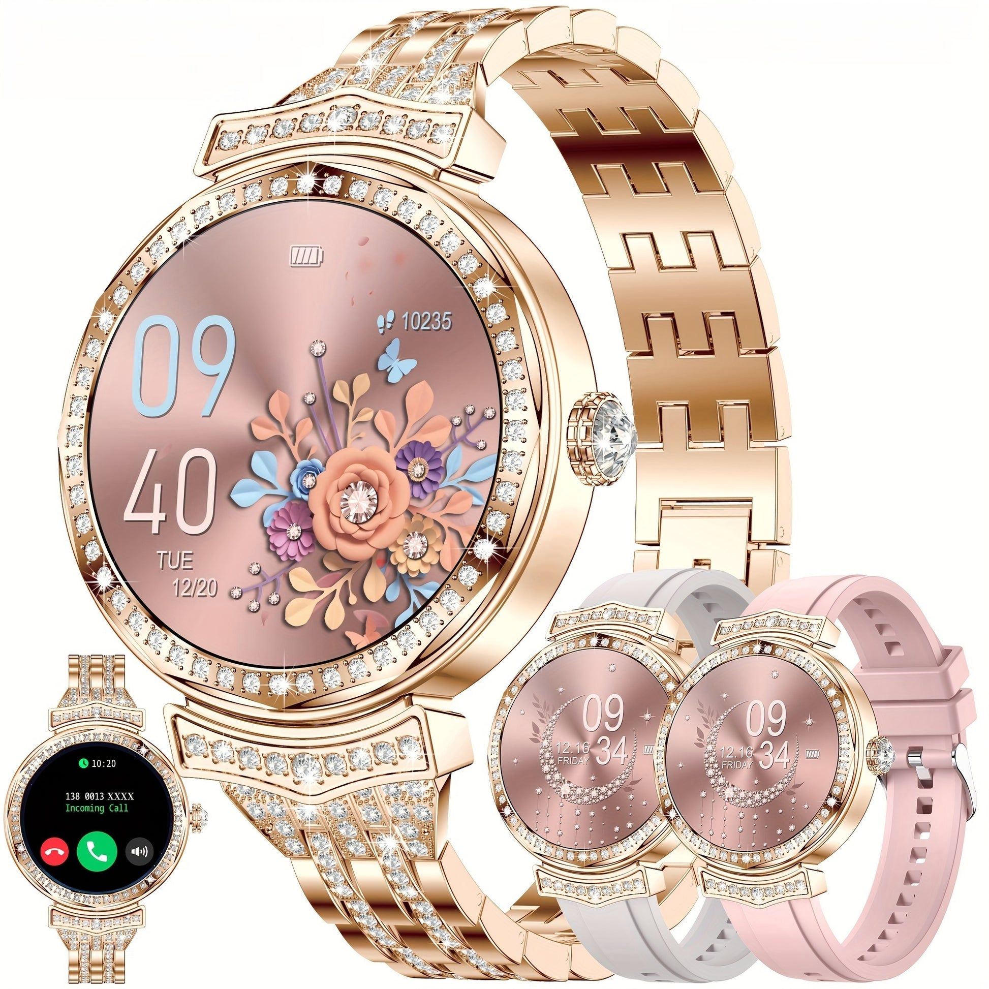 1.32" AMOLED Smart Watch For Women, Answer/Make Calls, Smart Fitness Watch For Women - Call Integration, Wireless Call Smart Watch For Android And IPhone, Fitness Tracker, Sleep Monitoring, Step Caloric, Call Information Prom - Revitalize Mind Body