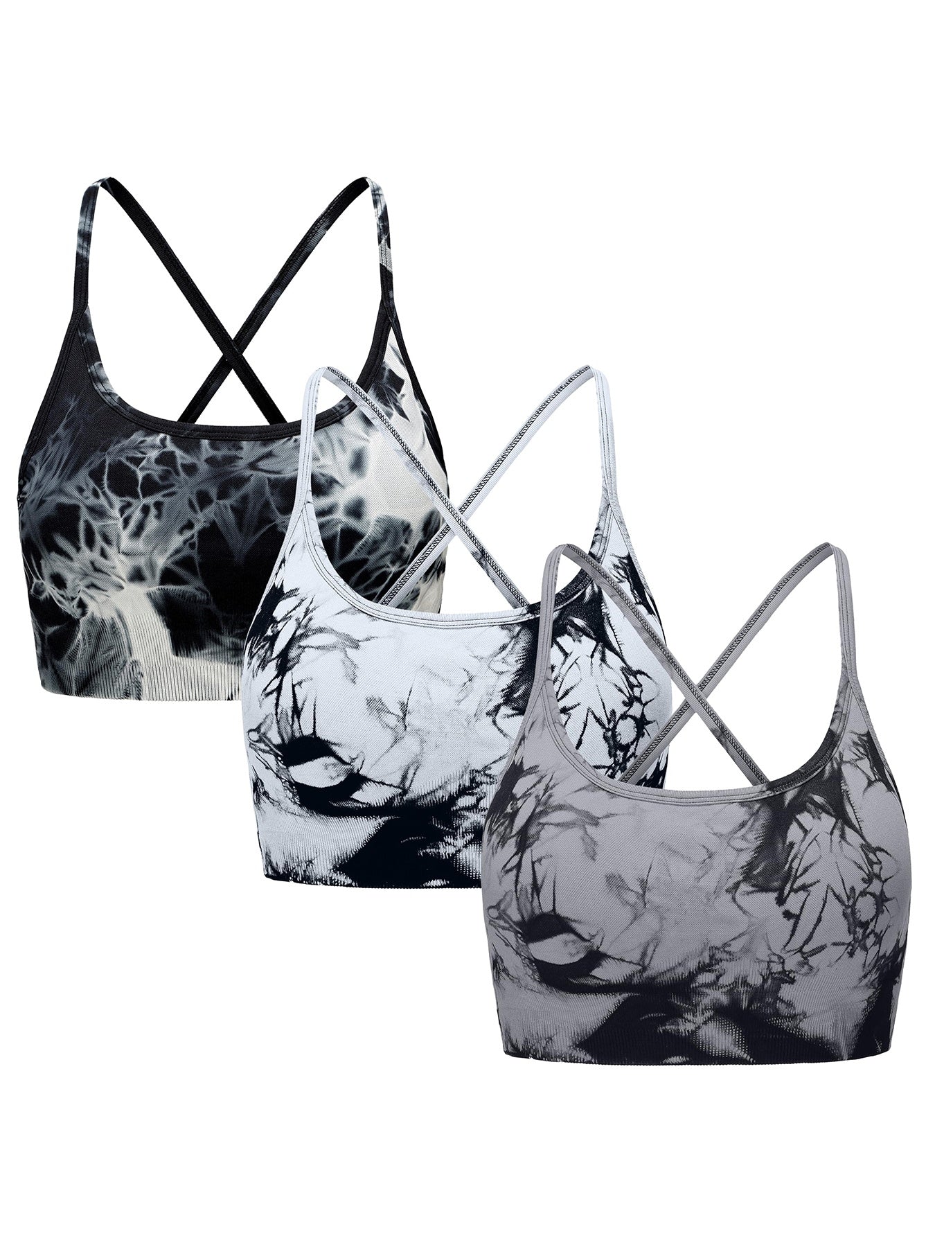 Padded Strappy Sports Bra For Women, Medium Support Yoga - Revitalize Mind Body