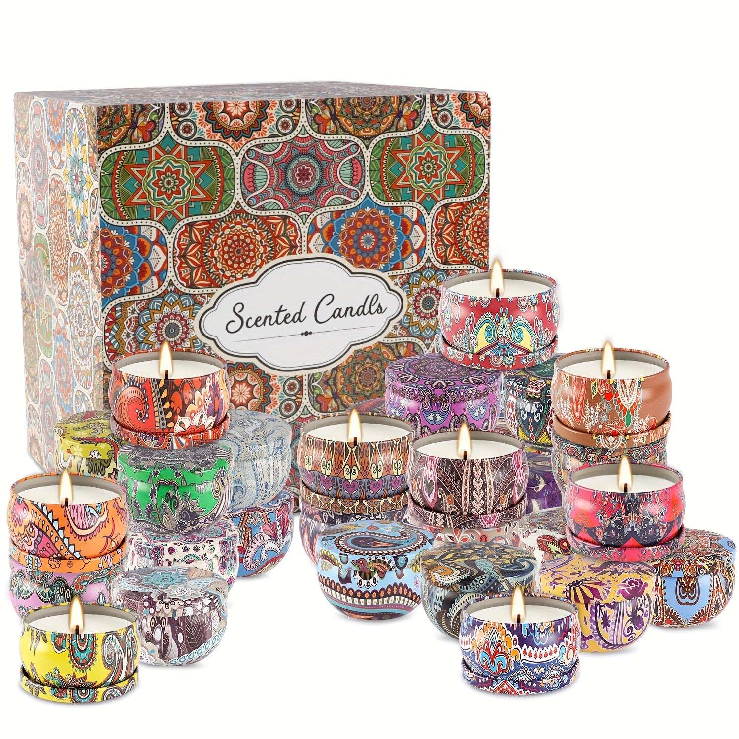 36 Pack Scented Soy Wax Candles Gift Set Home Decor - Revitalize Mind Body